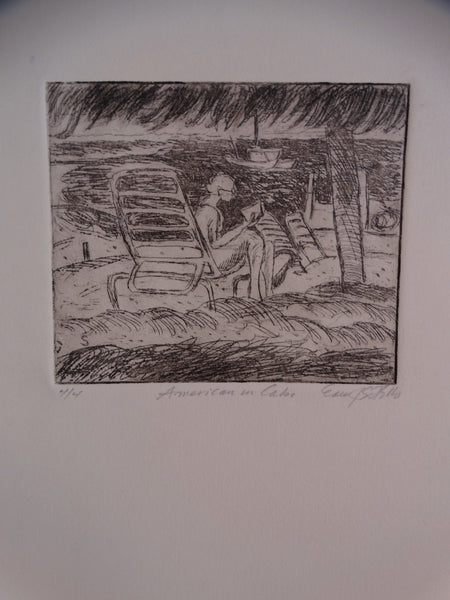 Edward Sotello - American in Cabo  -  Etching AP1337