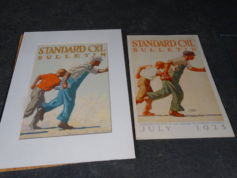 Standard OIl Bulletin - Original Illustration by Maurice Logan c 1925 AP1352