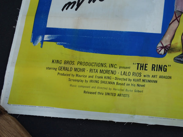 Original Exhibition Six-Sheet Poster for The Ring (1952) Starring Rita Moreno AP1357