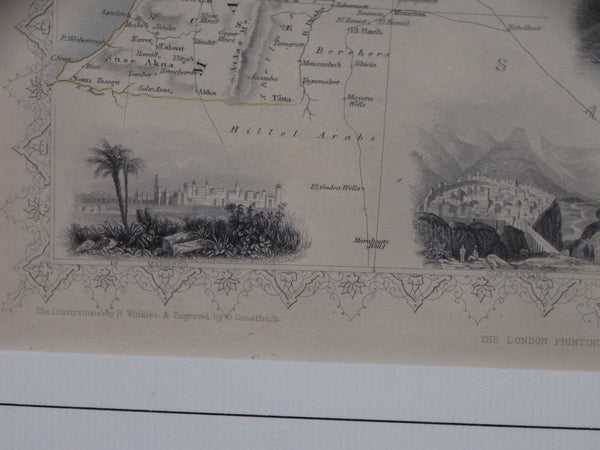 John Rapkin Map of the Northern Africa Coast 19th Century Print AP1362