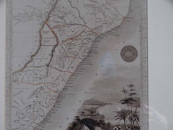 19th Century Map of East Coast of Africa - Natal and Kaffaria - Present Day South Africa AP1363