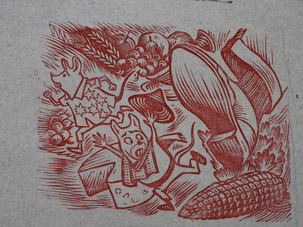 Alberto Beltrán - Mexican Mice in Situations Linoleum Etching - AP1375