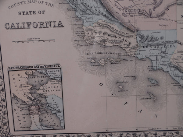 1890 Map of San Francisco and the State of California AP1385