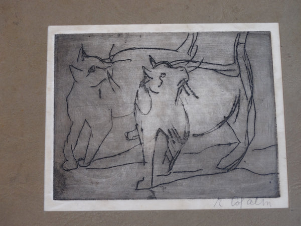 Marie Cofalka - Cats - Etching AP1392