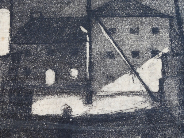 Marie Cofalka - Noctunal Street Scene - Lithograph on Parchment - c1960s AP1397