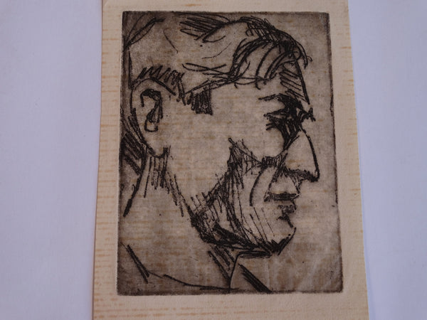 Marie Cofalka - Profile of a Man - Etching AP1399