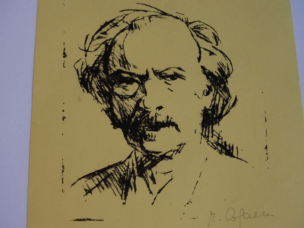 Marie Cofalka lithograph - Mark Twain AP1401