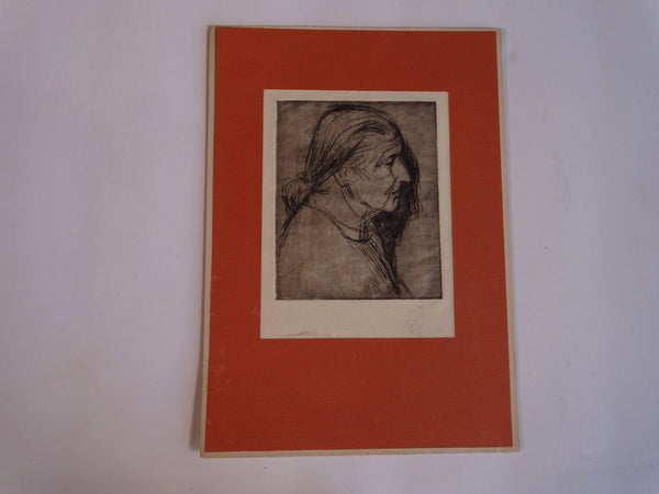 Marie Cofalka - Portrait of an Old Woman - Etching AP1406