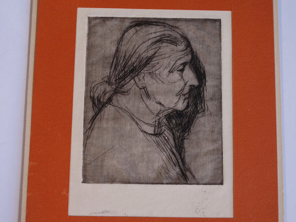 Marie Cofalka - Portrait of an Old Woman - Etching AP1406