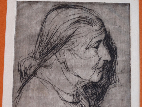 Marie Cofalka - Portrait of an Old Woman - Etching AP1406