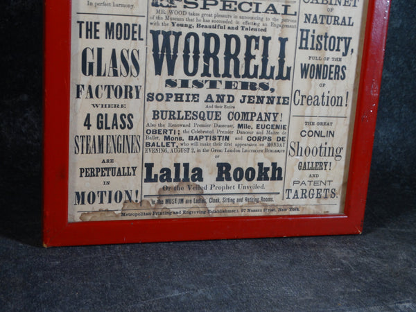 Wood's Museum Playbill Poster 1869 - AP1413