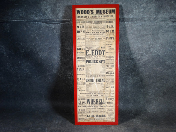 Wood's Museum Playbill Poster 1869 - AP1413