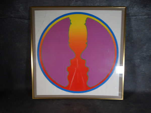 Purple - 1970s Totally Trippy Double Profile Silkscreen Print - AP1420