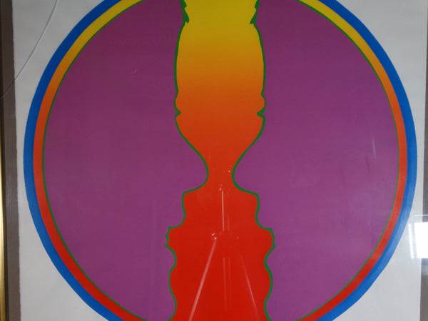 Purple - 1970s Totally Trippy Double Profile Silkscreen Print - AP1420