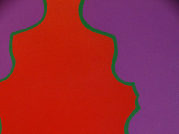 Purple - 1970s Totally Trippy Double Profile Silkscreen Print - AP1420