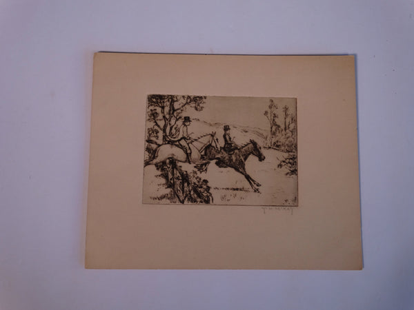 Thomas Hill McKay (1875-1941)Fox Hunt - Etching AP1427