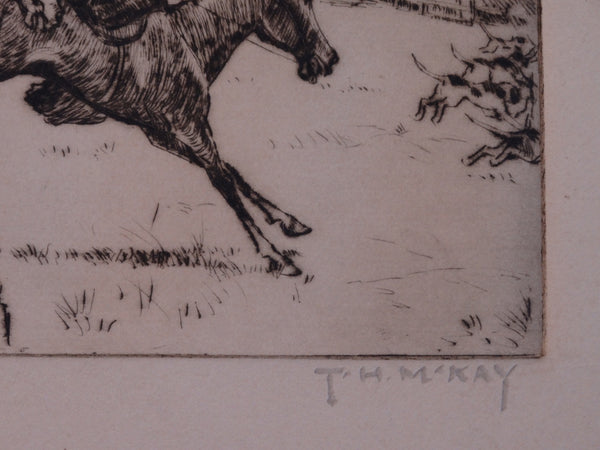 Thomas Hill McKay (1875-1941)Fox Hunt - Etching AP1427