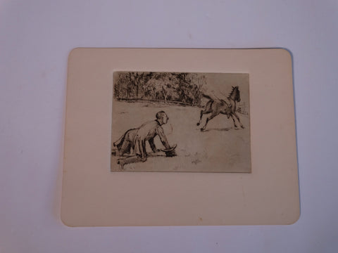 Thomas Hill McKay (1875-1941) The Runaway Horse - Etching AP1430
