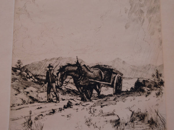 Thomas Hill McKay - The Peat Cart - Etching AP1436