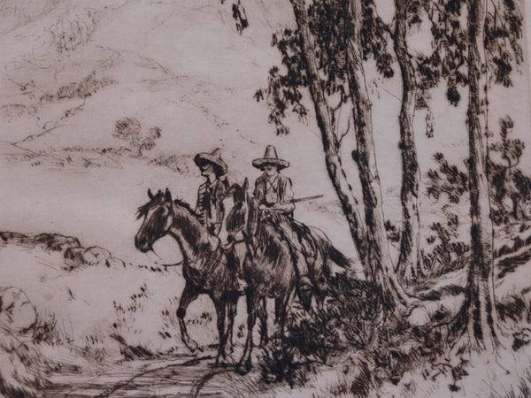 Thomas Hill McKay - The Cowboy & The Vaquero - Etching AP1437