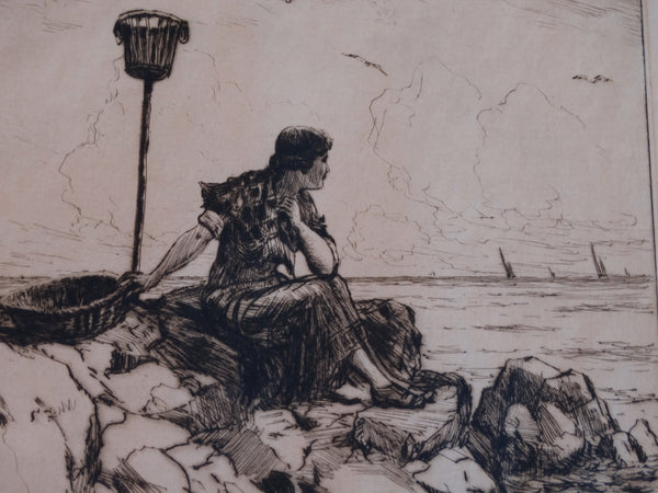 Thomas Hill McKay (1875-1941) Breton Woman Resting From Oyster Gathering AP1441