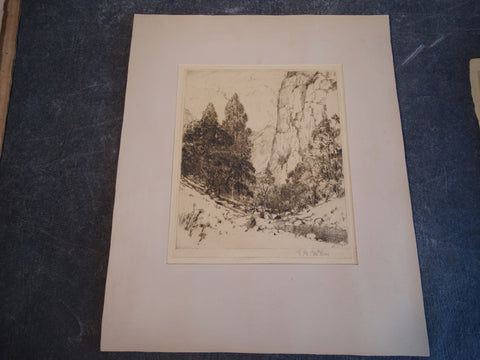 Thomas Hill McKay - Topanga Canyon - Etching 1929 AP1443