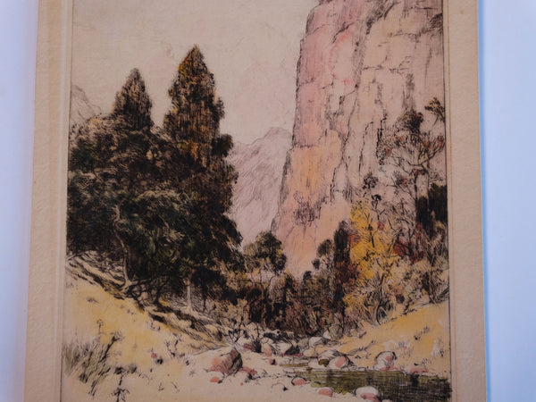 Thomas Hill McKay - Topanga Canyon - Etching 1929  AP1444