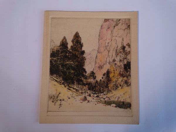 Thomas Hill McKay - Topanga Canyon - Etching 1929  AP1444