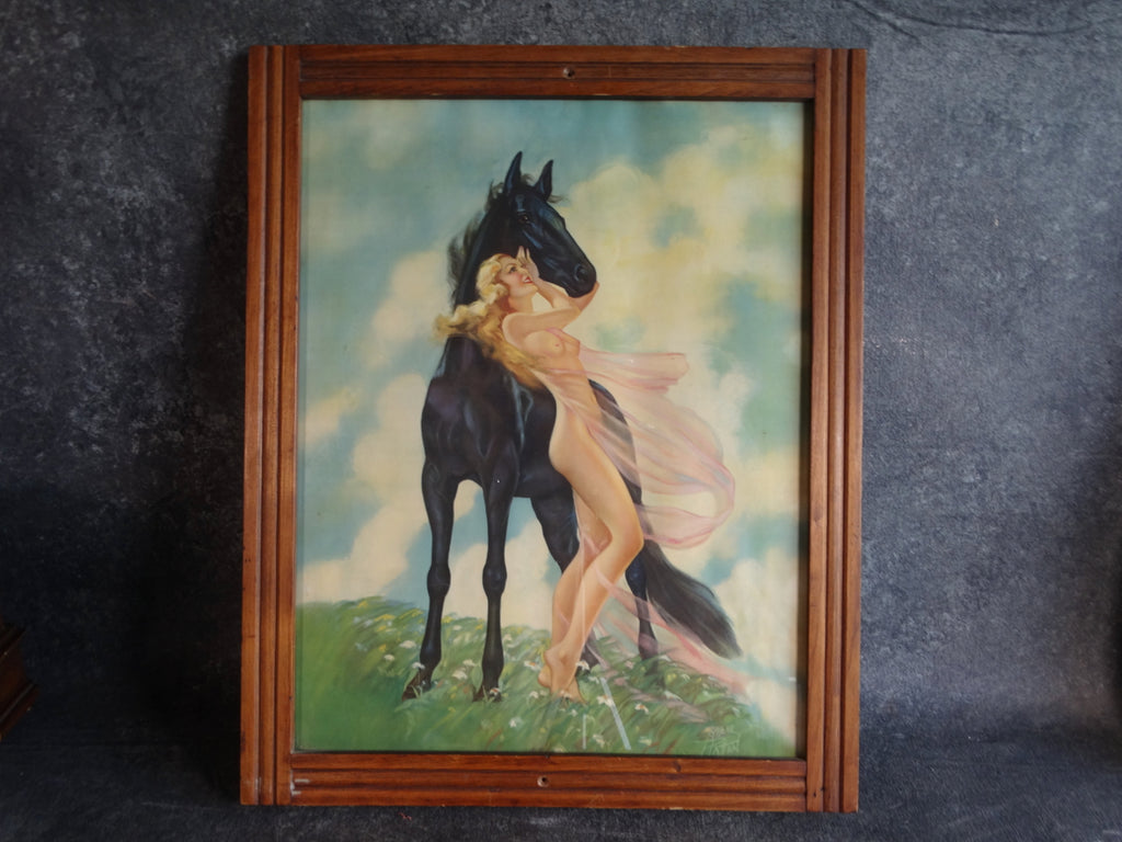 Irene Patten - Risqué Pin-Up Nude with Horse (Lady Godiva, or Youth) 1 –  Early California Antiques Shop