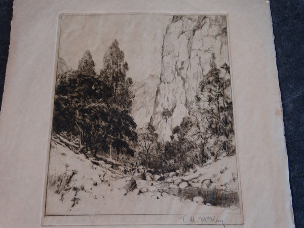 Thomas Hill McKay - Topanga Canyon - Etching 1929 AP1449