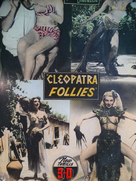 Giant Lobby Card for 1953's Anaglyph 3-D  Movie Cleopatra Follies AP1472