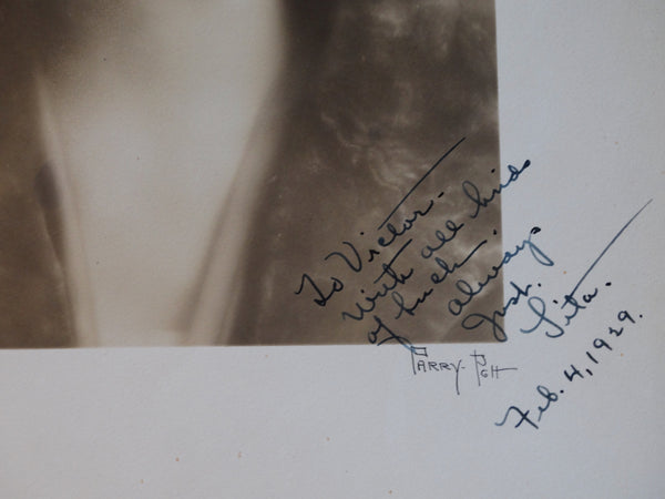 Parry Pott - Portrait Photograph of Lita Grey Chaplin - Autographed 1929 AP1495
