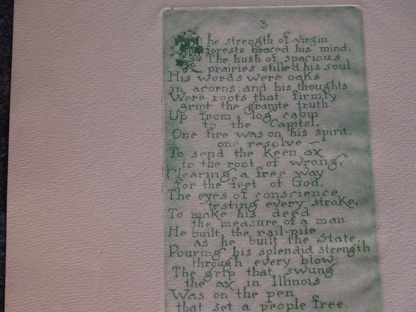 Bernhardt Wall - etching from his Lincoln Project - Lincoln Poem Continuation - AP1527