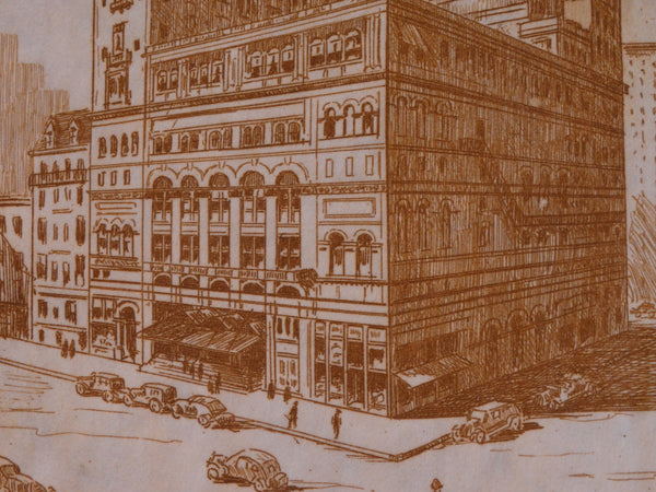 Bernhardt Wall - Etching of Carnegie Hall AP1535