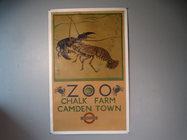 Richard Barrett Talbot Kelly - London Underground Poster - Zoo Chalk Hill Camden Town 1927  AP1548