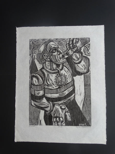 Byron Randall (1918-1999) - Woodcut - Drink - AP1569