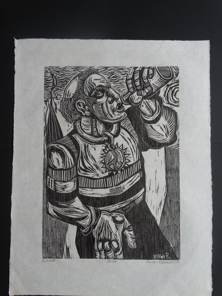 Byron Randall (1918-1999) - Woodcut - Drink - AP1569