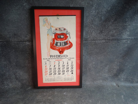 George Petty - Petty Girl Ridgid Calendar 1952 - Complete & Framed AP1576