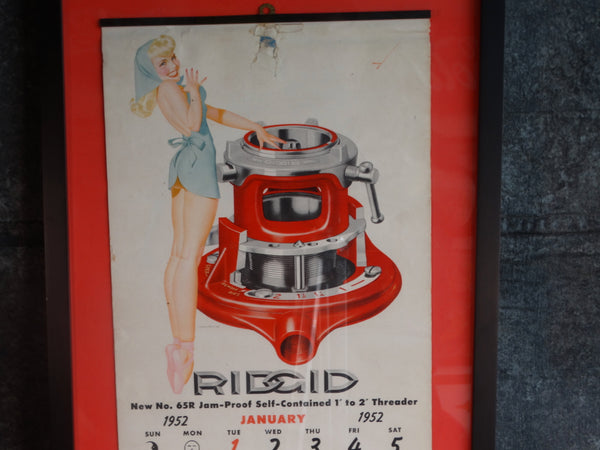 George Petty - Petty Girl Ridgid Calendar 1952 - Complete & Framed AP1576