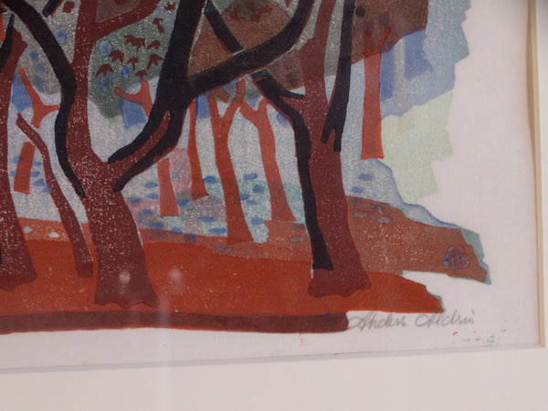 Anders Aldrin (1889- 1970) Block Print - Sycamore Grove AP1588