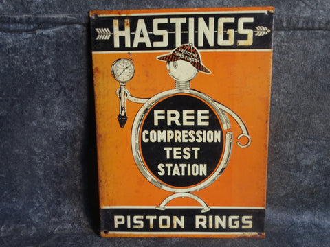 Hastings Piston Rings Compression Test Station Sign AP1603
