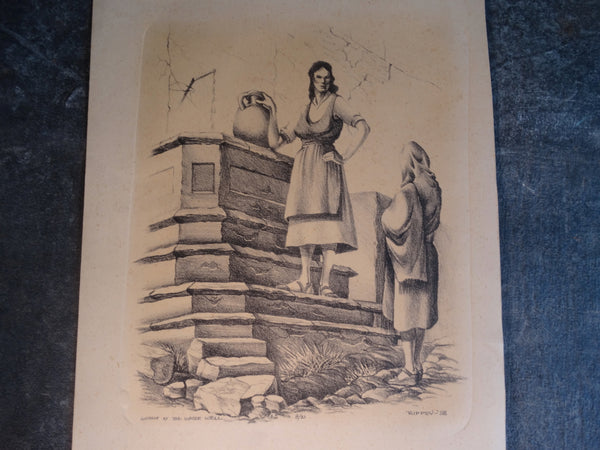 Rippey - Gossip At The Water Well - Lithograph AP1624