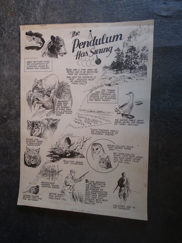 Robert Warren Hines - Wildlife Illustration - The Pendulum Has Swung - AP1645