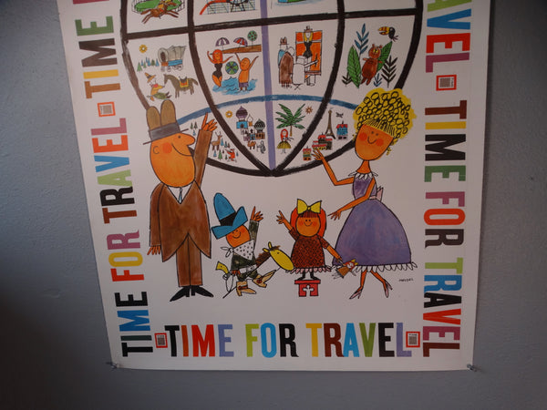 Saul Mandel - Time For Travel - Air France Poster 1957 AP1659