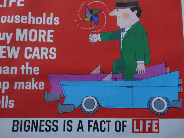 Saul Mandel (1926-2011 )- Life Magazine Poster - Bigness Is A Fact of LIFE - Targeted to the Car Market AP1663