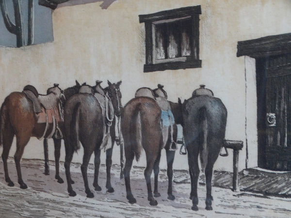 Waiting - Hand-tinted Etching AP1670