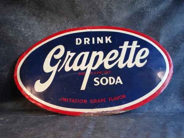 Grapette Soda Tin Litho Sign - Original AP1679