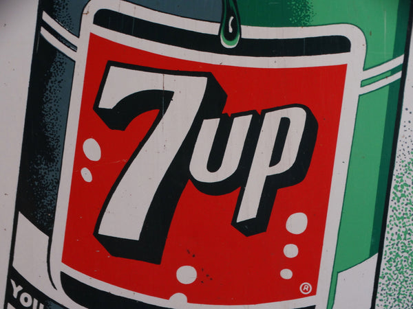 Rare Fresh-Up 7up Sign - Tin Litho AP1680