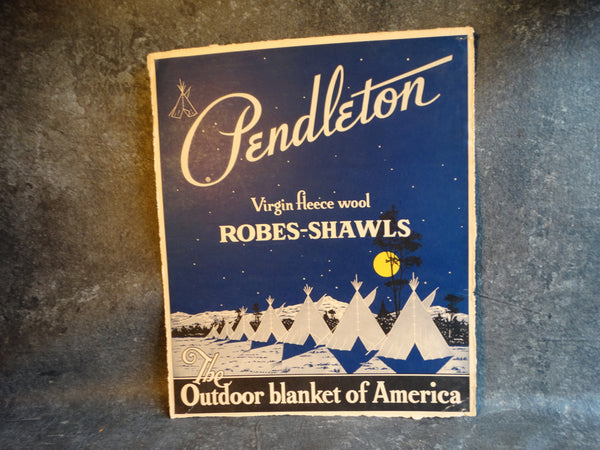 Vintage Pendleton Store Display Poster - Outdoor Blanket of America AP1700