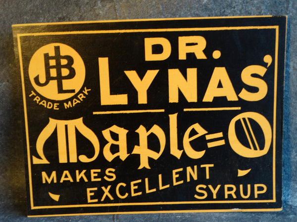 Vintage Apothecary Store Display Poster for Dr Lyna's Maple=O AP1701